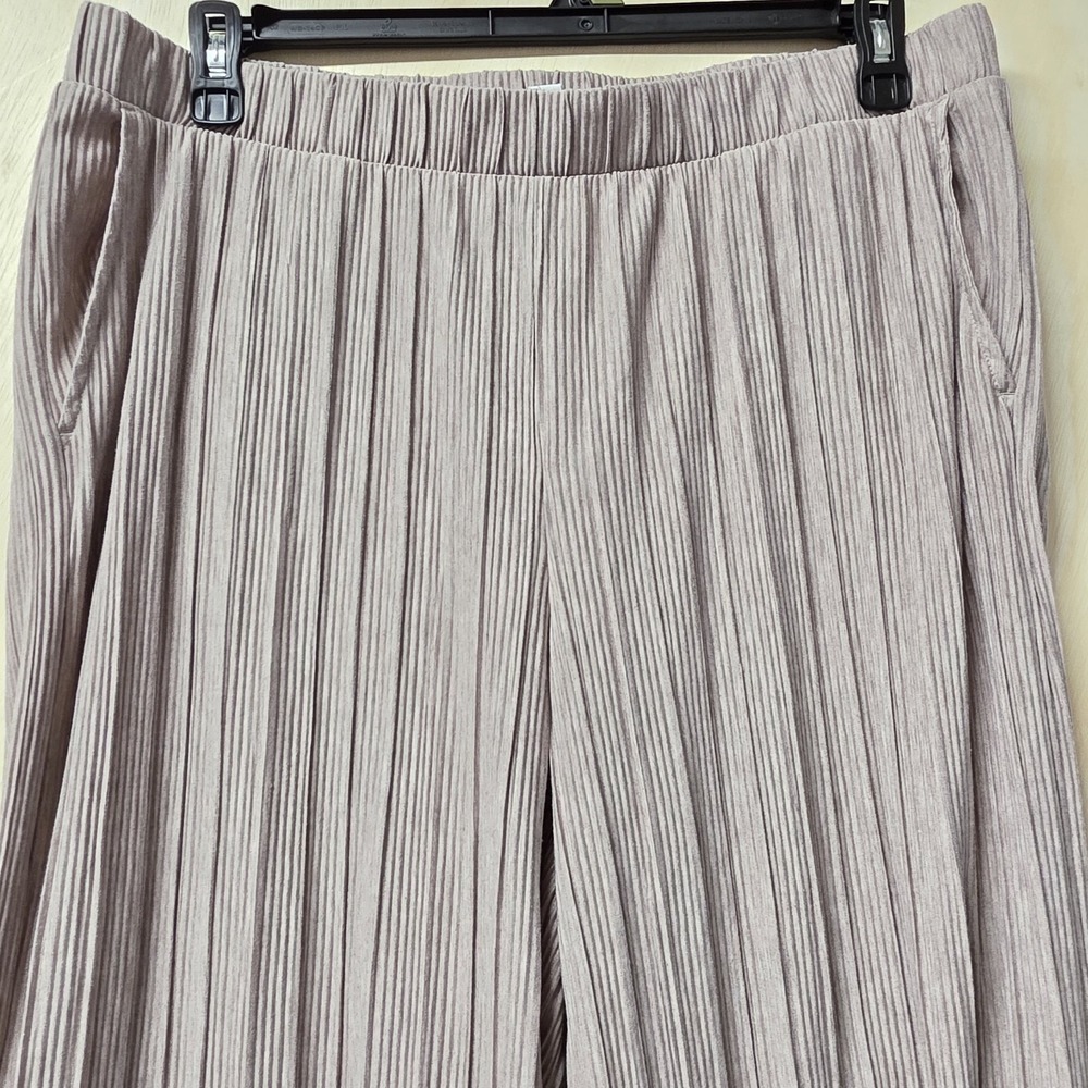Pure Jill Elements Pleated Wide Leg Pants Womens L Pink Pull On Lounge - Picture 15 of 16